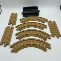 GeoTrax Brown Tracks - Lot 8 Pieces Curve Straight Bridge Fisher Price - £13.45 GBP