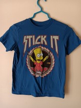 Bart Simpsons Stick It Drums Blue  T-Shirt Small Old Navy Collectibles Rare - £23.45 GBP