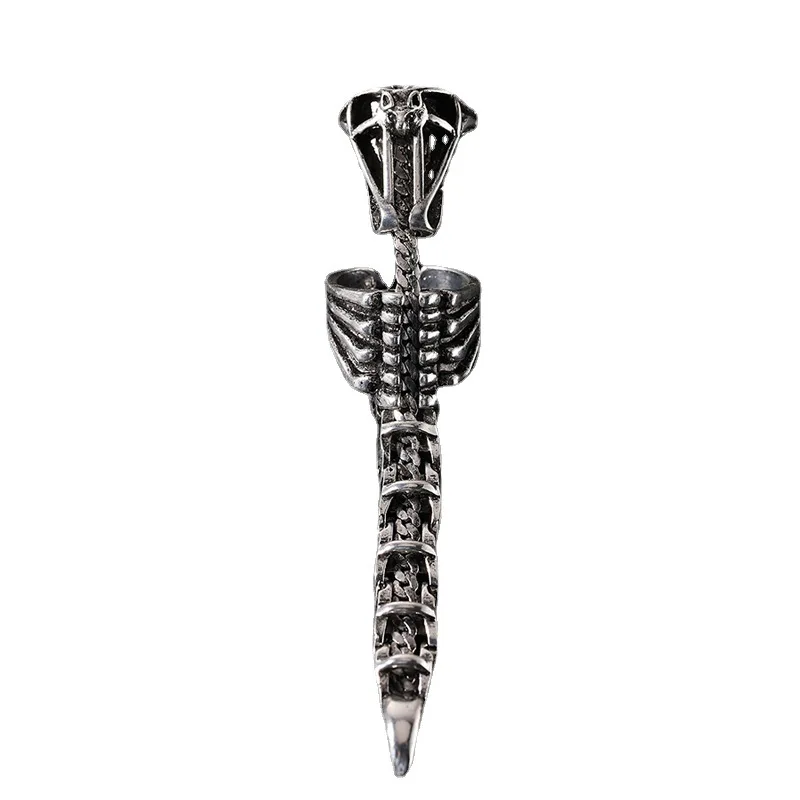 Men Scorpion Ring Heavy Rock Punk Joint Rings Vintage Cool Gothic Scroll Armor K - £13.25 GBP