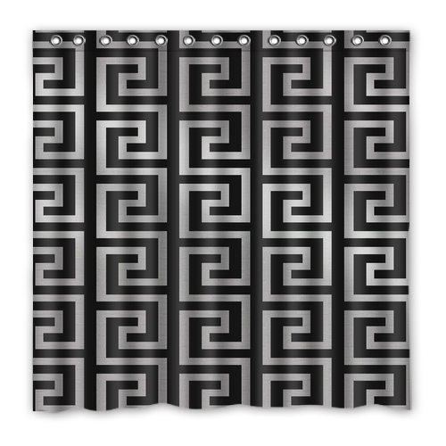 New!!! A Greek key Pattern Custom Waterproof Polyester Shower Curtain 4 Size Item image 15