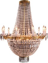 Italian Cut Glass Empire Napoleon Style Basket 11 Arm Chandelier - £2,348.57 GBP