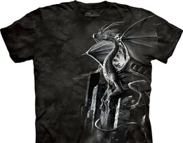 Silver Dragon Fantasy Hand Dyed T-Shirt, NEW UNWORN - £11.59 GBP