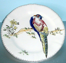 Gien Grands Oiseaux Pheasant Dessert Plate 9&quot; Lady Amherst Hand Painted New - £99.53 GBP