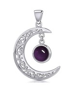 Jewelry Trends Filigree Celtic Crescent Moon Sterling Silver Pendant Necklace 18 - £126.69 GBP