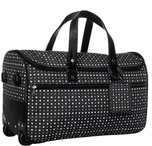 NWT Thirty-one 31-Wheels Up Rolling Luggage-Ditty Dot Pattern-Black &amp; White - £71.39 GBP