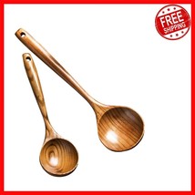 Durable Acacia Wood Cooking Utensils - Large 14 Inch Spoon &amp; 11 Inch Lad... - $618.88 MXN