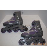 Glitter Roller Blades Inline Skates Youth Sizes 1-4 Purple Grey - $34.95