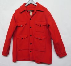 VTG HUDSON&#39;S BAY Canada Red 3 Point Wool Cruiser Hunting Jacket L XL Map... - £225.81 GBP