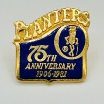 Vintage 1906-1981 Planters Peanuts 75th Anniversary Lapel Pin Advertisin... - $14.84