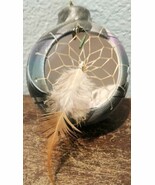 Rare Hand Painted Ceramic Clay Signed Native American Dream Catcher Orna... - $26.63