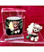 Hallmark Babys Second Christmas Tree Bear Ornament VTG 1998 - $8.79