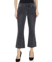 Michael Kors Women&#39;s Trombetta Crop Leg Jeans Sz 2 Charcoal Black Button Fly NWT - £33.39 GBP