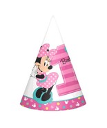 Minnie Mouse Fun To Be One 8 Cone Hats 1st Birthday Party - $5.69