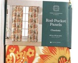 Home Expressions Charlotte Multicolor 2 Count Rod Pocket Panels 40&quot; X 84&quot; - £29.13 GBP