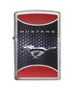 Zippo Lighter - Ford Mustang Logo Brushed Chrome - 49519 - £22.27 GBP