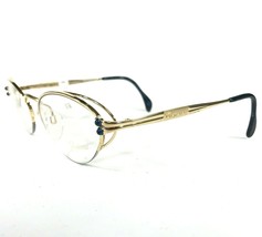 Chopard Eyeglasses Frames M C011 /24 V6052 23KT Gold Plated Blue Oval 52-18-130 - £171.73 GBP