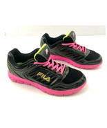 Fila Running Athletic Shoes Black Pink Sneakers Sz 8 Lightweight Active ... - £16.49 GBP
