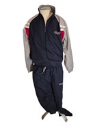 Perry Ellis Vintage 90s Mens Track Suit Jacket Warm-ups Navy Blue Sz L/X... - $93.14