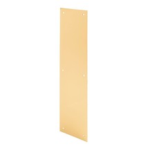 Prime-Line J 4630 Door Push Plate, 4 In. x 16 In., Bright Brass (Single Pack) - £19.11 GBP