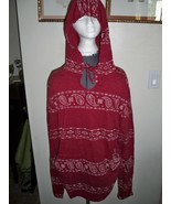 MEN&#39;S GUYS AEROPOSTALE AERO LIGHTWEIGHT RED  PAISLEY PRINT  HOODIE NEW $54 - $697.71 MXN