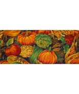 Lightweight Fall Pumpkin, Apple.Corn  Quilt, Craft Fabric - £2.35 GBP