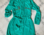 EXPRESS PORTOFINO DRESS Turquoise button front Embroidered Pockets Sz Small - $26.89