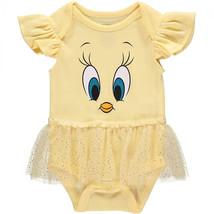 Tweety Bird Looney Tunes Snapsuit with Faux Skirt Yellow - £17.32 GBP
