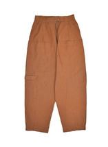 Urban Outfitters Linen Cargo Pants Womens 4 Brown Cotton Blend Relaxed Fit 28x26 - £16.37 GBP