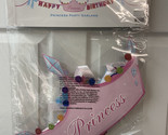 Dept 56 Glitterville Happy Birthday Princess Paper Banner Garland in Pac... - $10.75