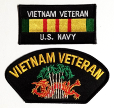 Vietnam Veteran US Navy USN Dragon Military Embroidered Patch Lot (Qty 2... - £7.83 GBP