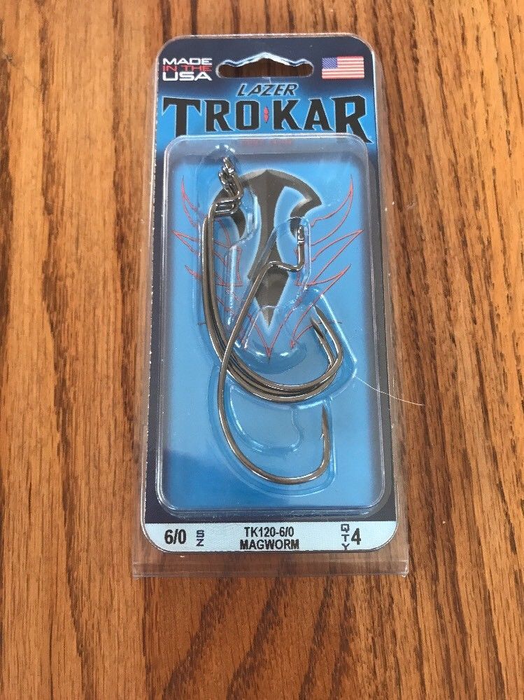 Lazer TRO KAR By Eagle Claw Fish Hooks Size 6/0 TK120-6/0 QTY 4 Ships N 24h - $11.86