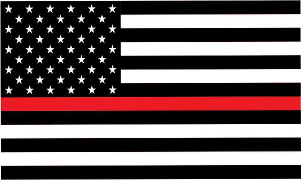 FIREFIGHTER THIN RED LINE AMERICAN 3 X 5 FLAG FL733 fire fighter honor p... - $6.60