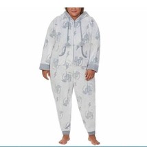 Harry Potter Wizarding World One Piece Pajama Set Gray Union Suit Plus S... - £19.31 GBP