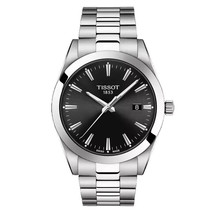 TISSOT T-CLASSIC GENTLEMAN T127.410.11.051.00 SILBER/SCHWARZ HERREN UHR ... - $269.49