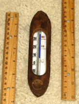 vintage wood case thermometer not working antique handmade wooden measur... - $24.75