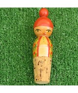 Nice Vintage Wine Bottle Cork Stopper Signed Budapest Hungary Girl Head ... - £19.46 GBP