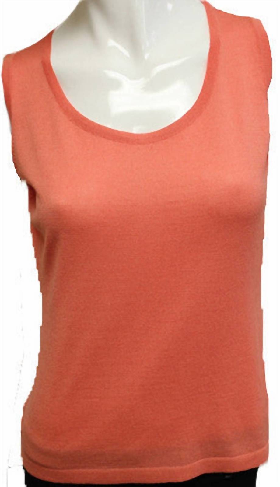 Angel bra-friendly knit tank in Coral