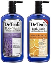 Dr Teal&#39;s Body Wash Combo Pack (48 fl oz Total), Soothe &amp; Sleep with Lavender, a - £31.16 GBP