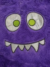 Halloween Crosseyed Monster Trick Or Treat Bag Emoji Face Furry Candy Sack plush - £8.04 GBP