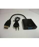 HDMI to VGA Video Audio Converter Cable Adapter 1080P Display Monitor La... - $13.21