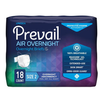 Prevail Incontinence Brief Overnight NGX-013 Overnight 33 Ct Open Bag - $562.18 MXN