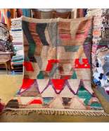 Moroccan Multicolored Berber Rug – Amazigh Beni Ourain Style (Handmade) - $799.00