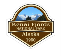 12&quot; kenai fjords national park alaska 1980 bumper sticker decal usa made - £23.96 GBP