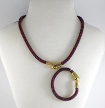 Jewelery Snake Set:beaded Necklace, Bracelet,Serpent Ouroboros jewelry,H... - $32.00