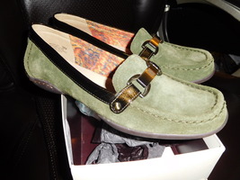 9M AK Anne Klein Women&#39;s Cailley Suede Slip-On Loafer driving - $55.00