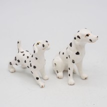Paire Chien Figurine Porcelaine Dalmatien Chiot Fabriqué au Japon - £32.91 GBP