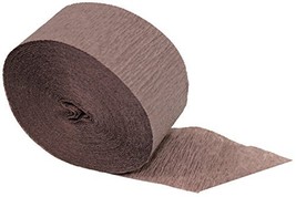 Brown Crepe Paper Streamers 2 Rolls Made in USA - £5.25 GBP