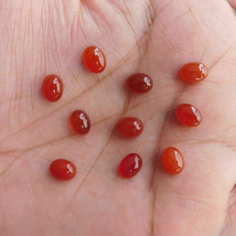GTL certificate 100 Pieces 6x8 mm Oval Red Onyx Cabochon Gem Lot a1 - £25.34 GBP