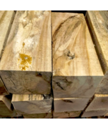 TWO (2) B-GRADE KILN DRIED BASSWOOD BLANKS LUMBER WOOD LATHE 5&quot; X 5&quot; X 12&quot; - $40.20 CAD