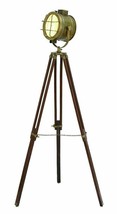 Antique Industrial Studio Floor Tripod Light Stand Lamp Searchlight Stan... - $158.50